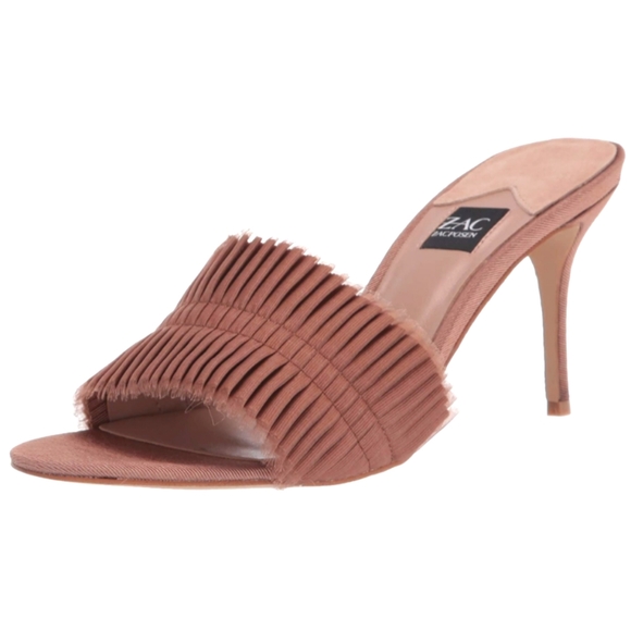 ZAC by ZAC POSEN Venecia Slip On Stiletto Mule Sandals in Cappuccino Size 6M New - Picture 4 of 9